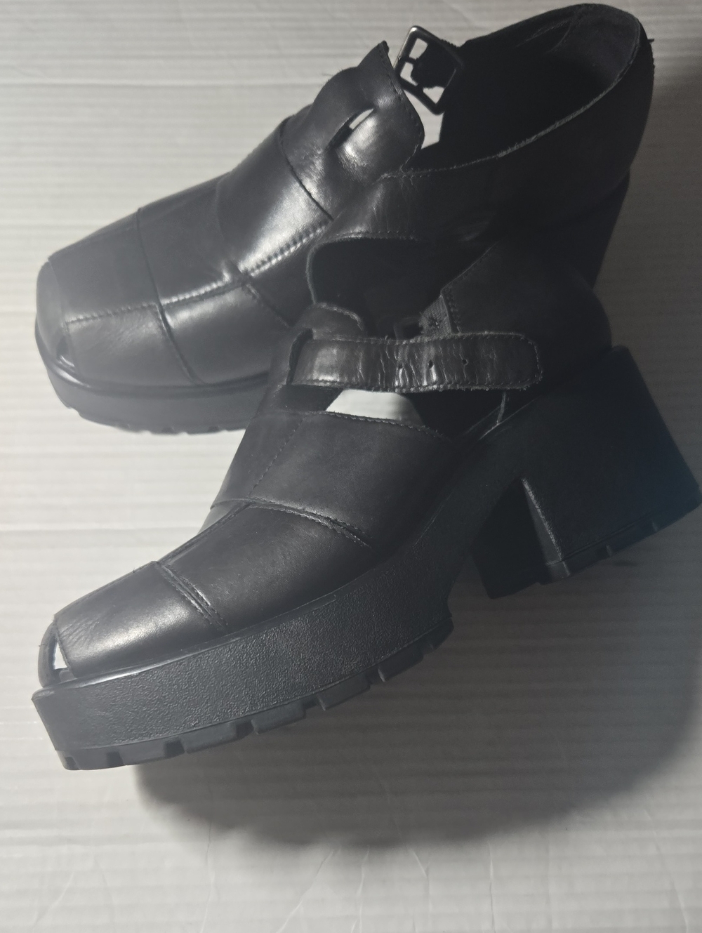 Vagabond Black Platform Mary Jane Heels -